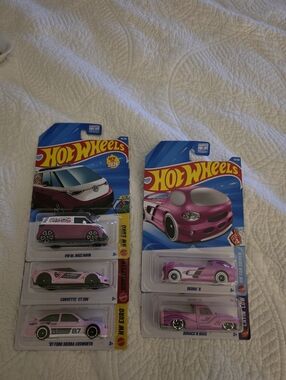 Pink Die-Cast Car Set - 5 Bundle